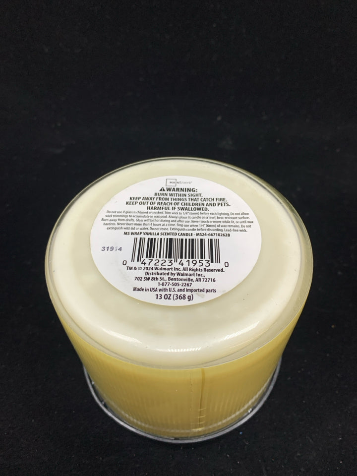 3 WICK VANILLA CANDLE.