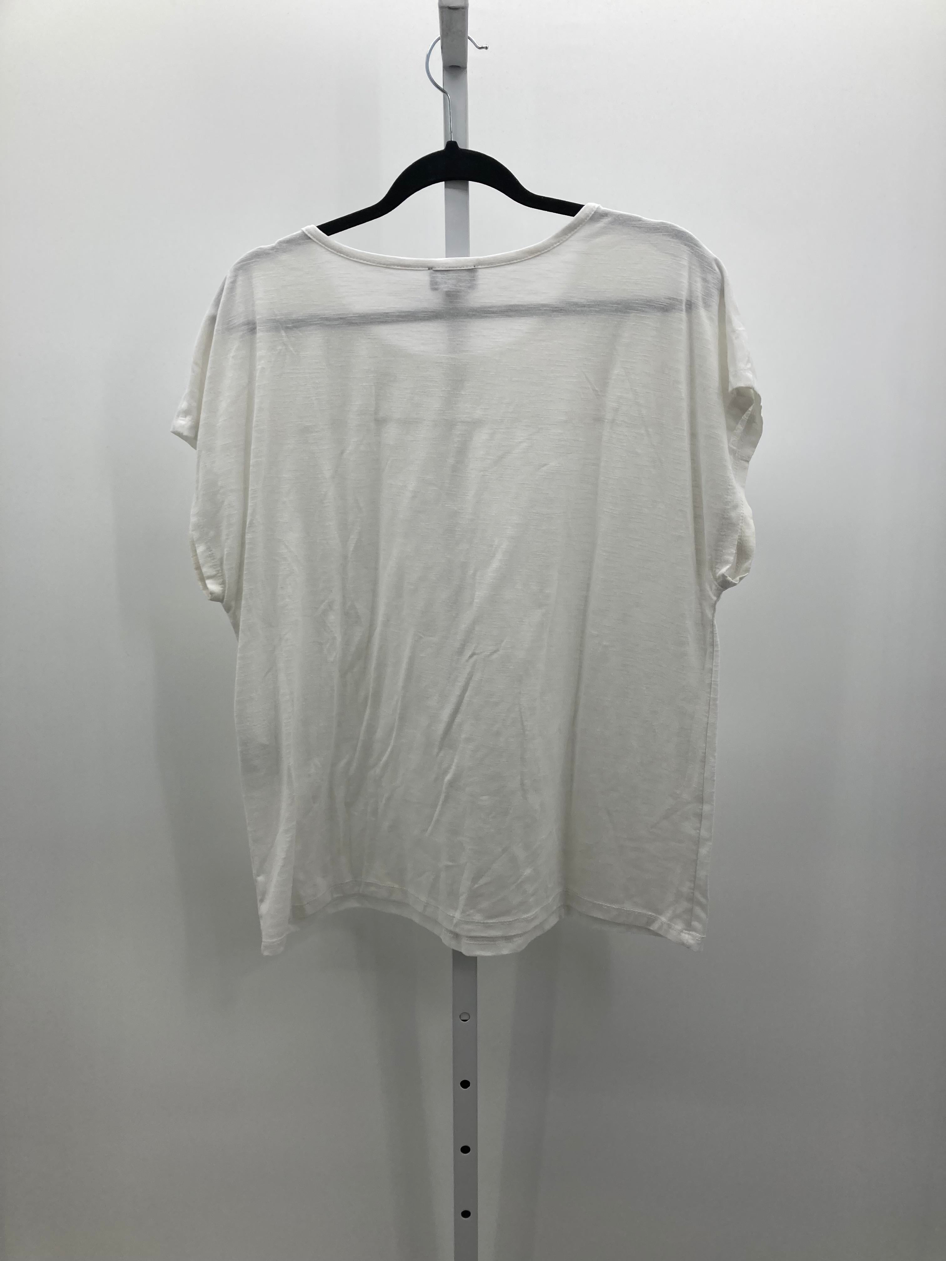 Jones New York Size Large Misses Short Sleeve Shirt