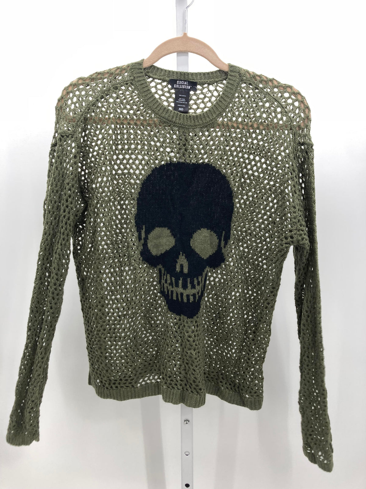 Social Collision Size Medium Juniors Long Sleeve Sweater