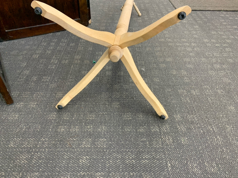 BLONDE WOOD KIDS COAT RACK.