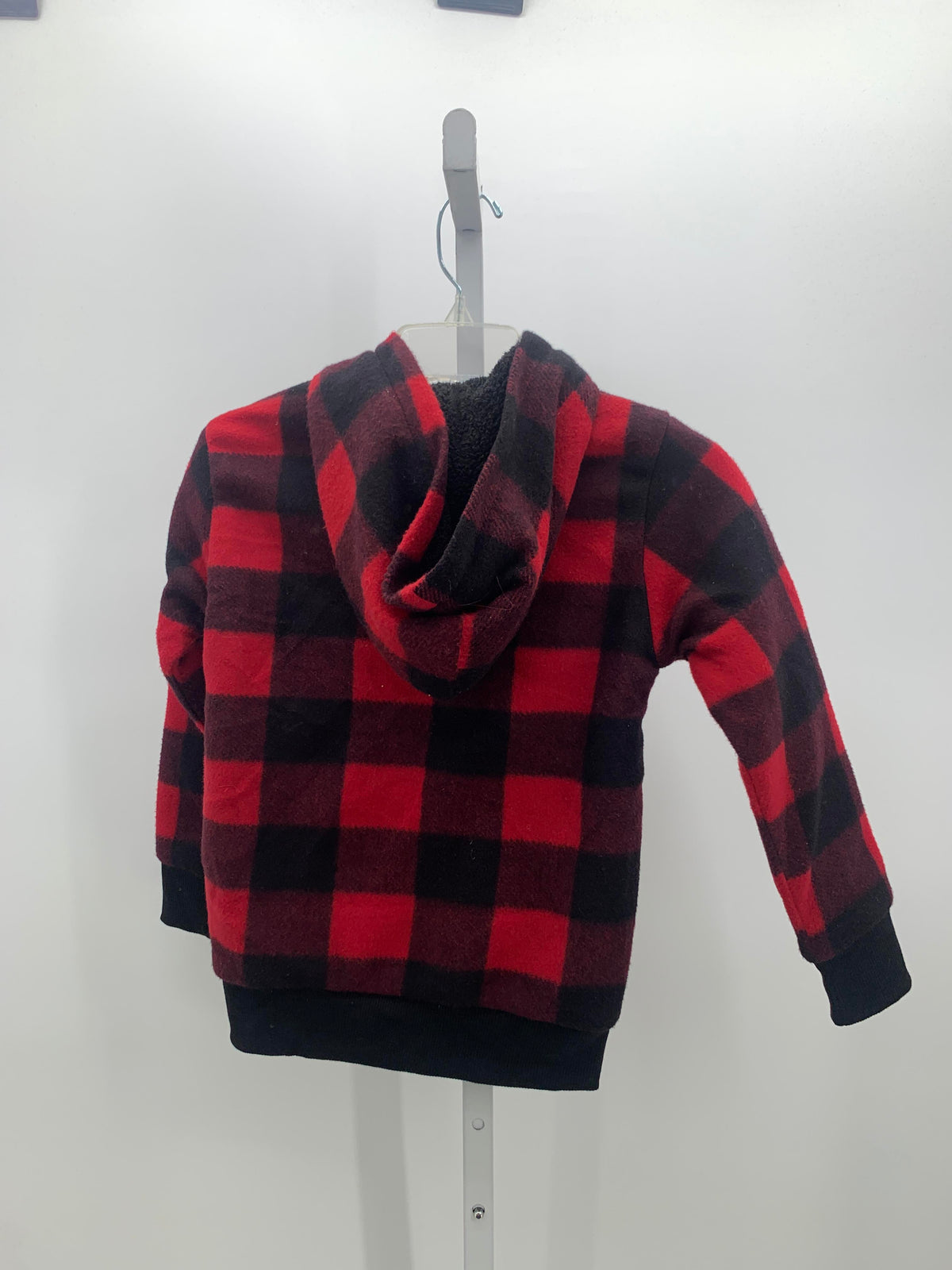 NEW BLACK PLAID HOODED