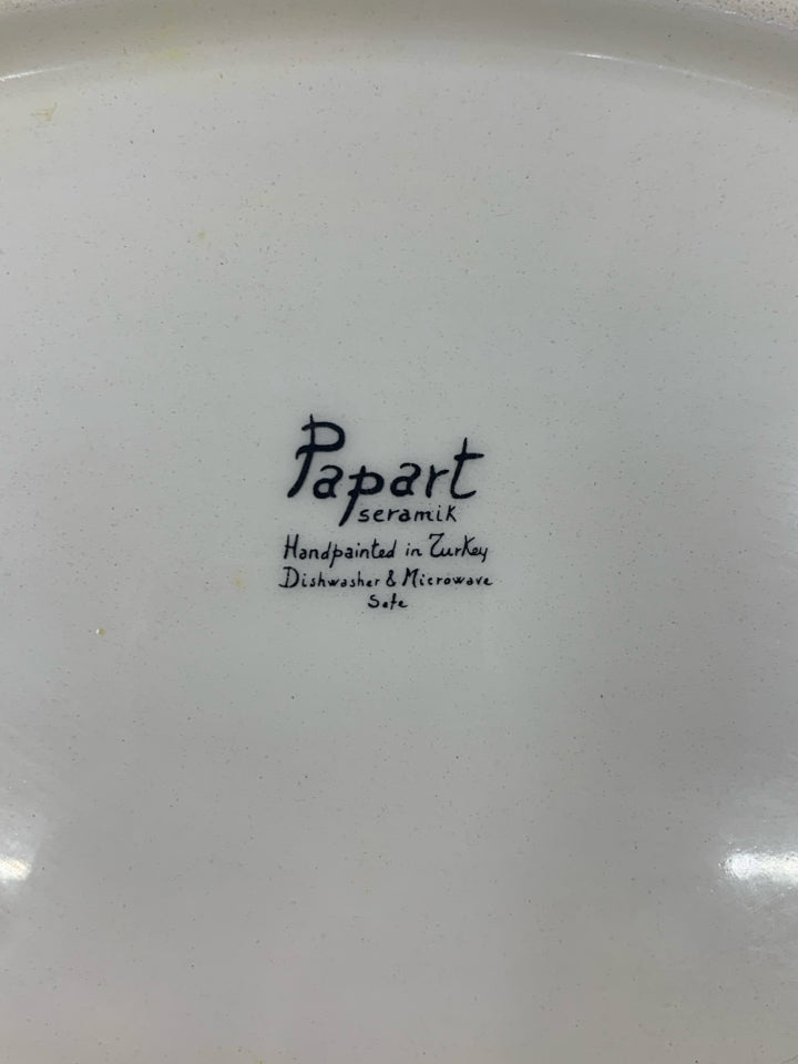 OVAL CERAMIC WHITE BOWL W/ LEMONS.