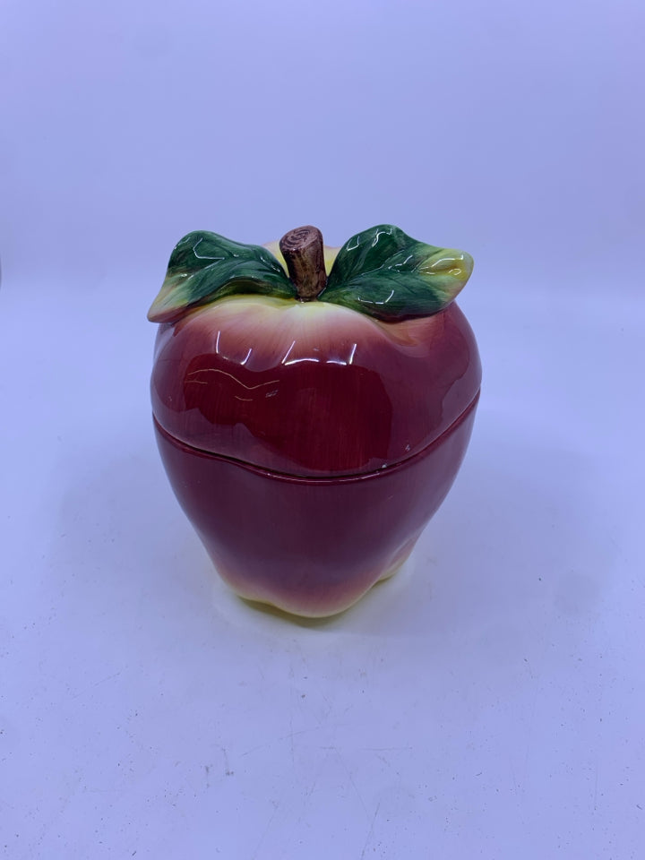 VTG SMALL APPLE CERAMIC JAR.