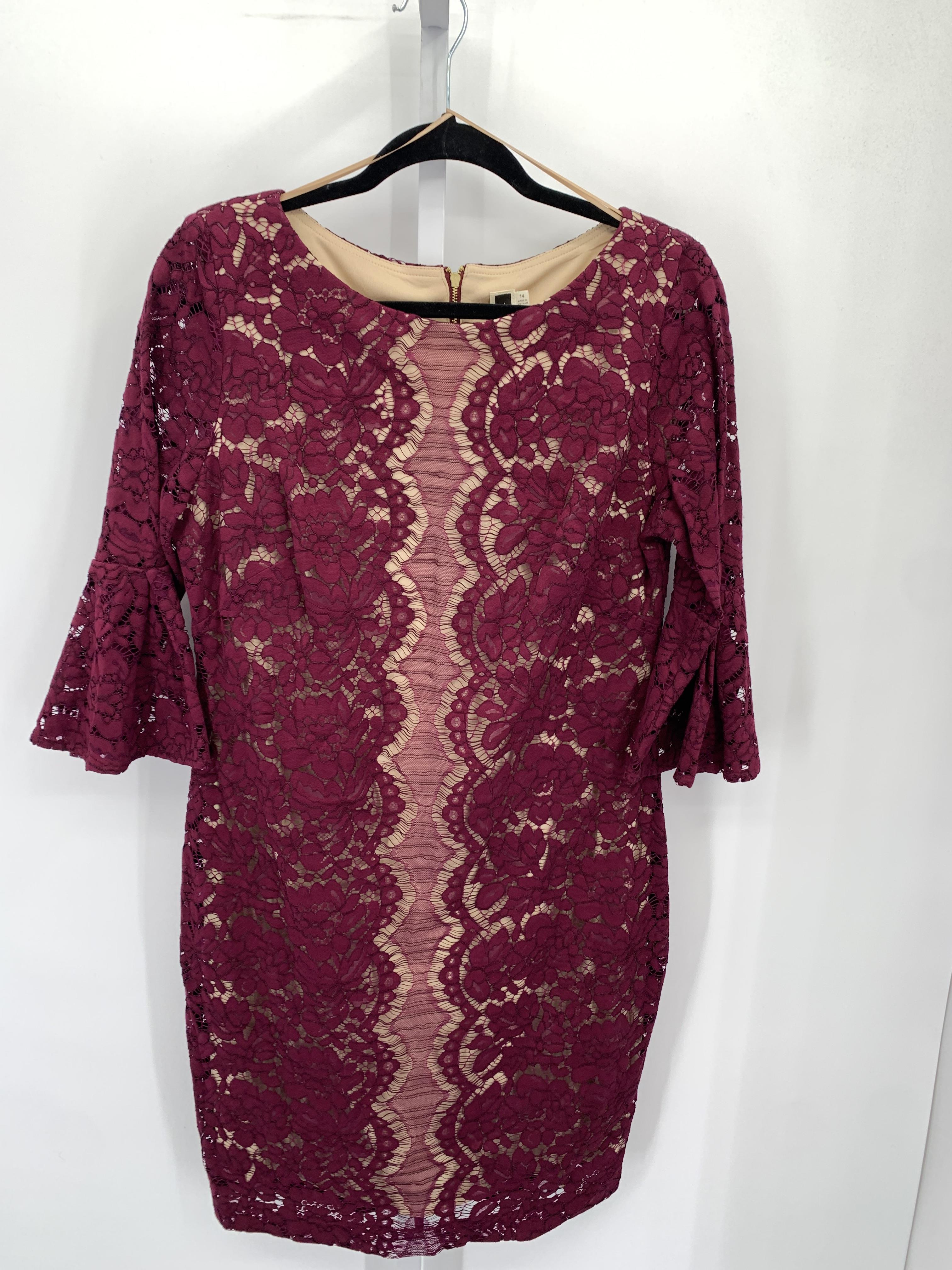 Size 14 Misses 3/4 Sleeve Dress