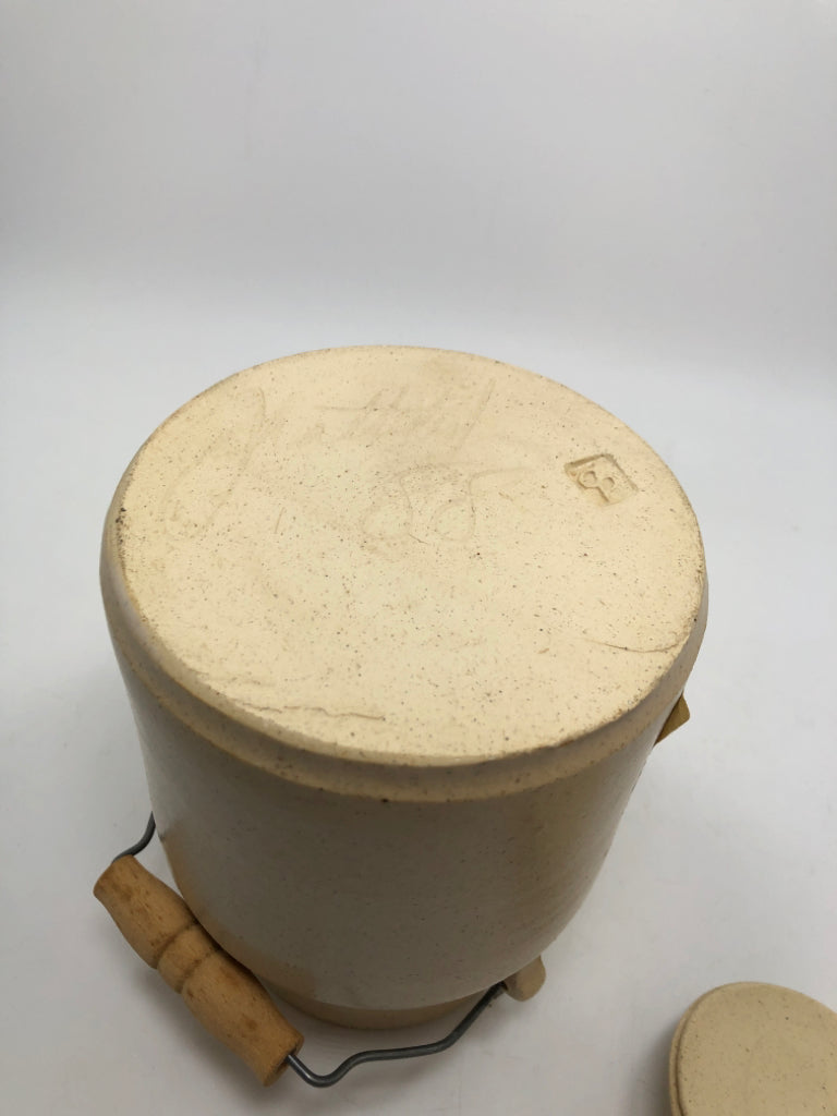 VTG STYLE HEINZ PEACHES STONEWARE CROCK.