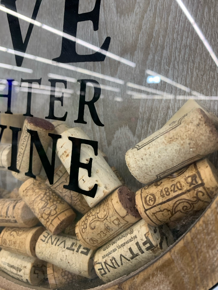 HOME RUNS ON LOVE WINE CORK WALL-HANGING.