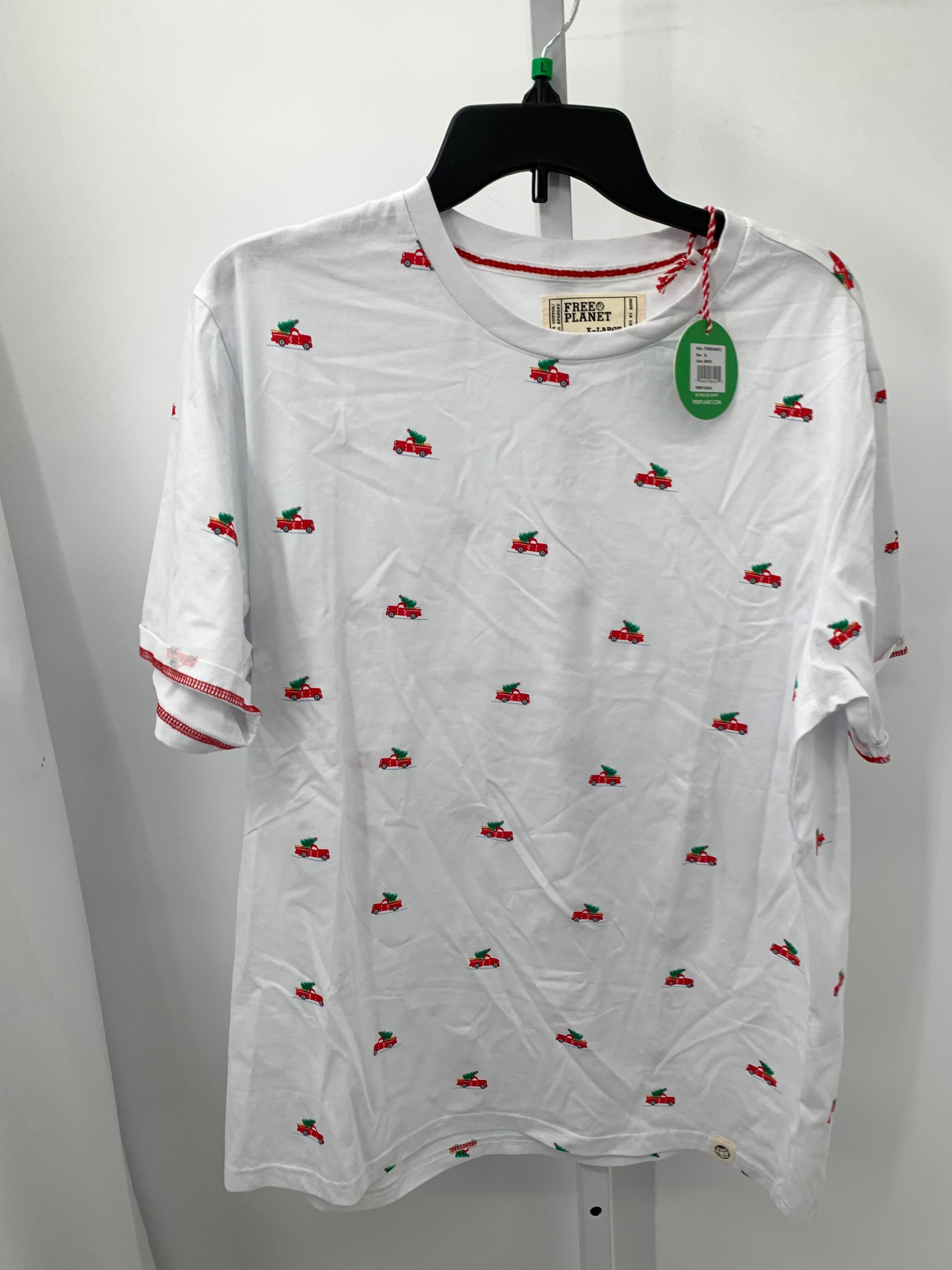 NEW SHORT SLV SHIRT RED TRUCKS XMAS TREE