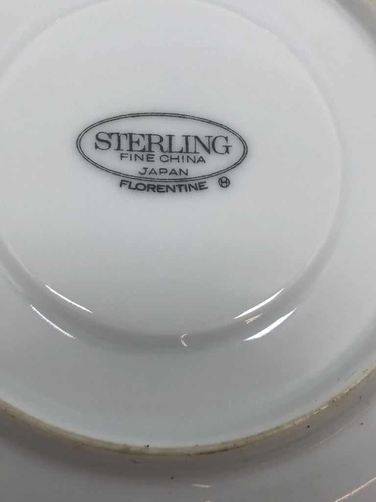 VTG YELLOW FLOWER STERLING TEACUP/SAUCER.