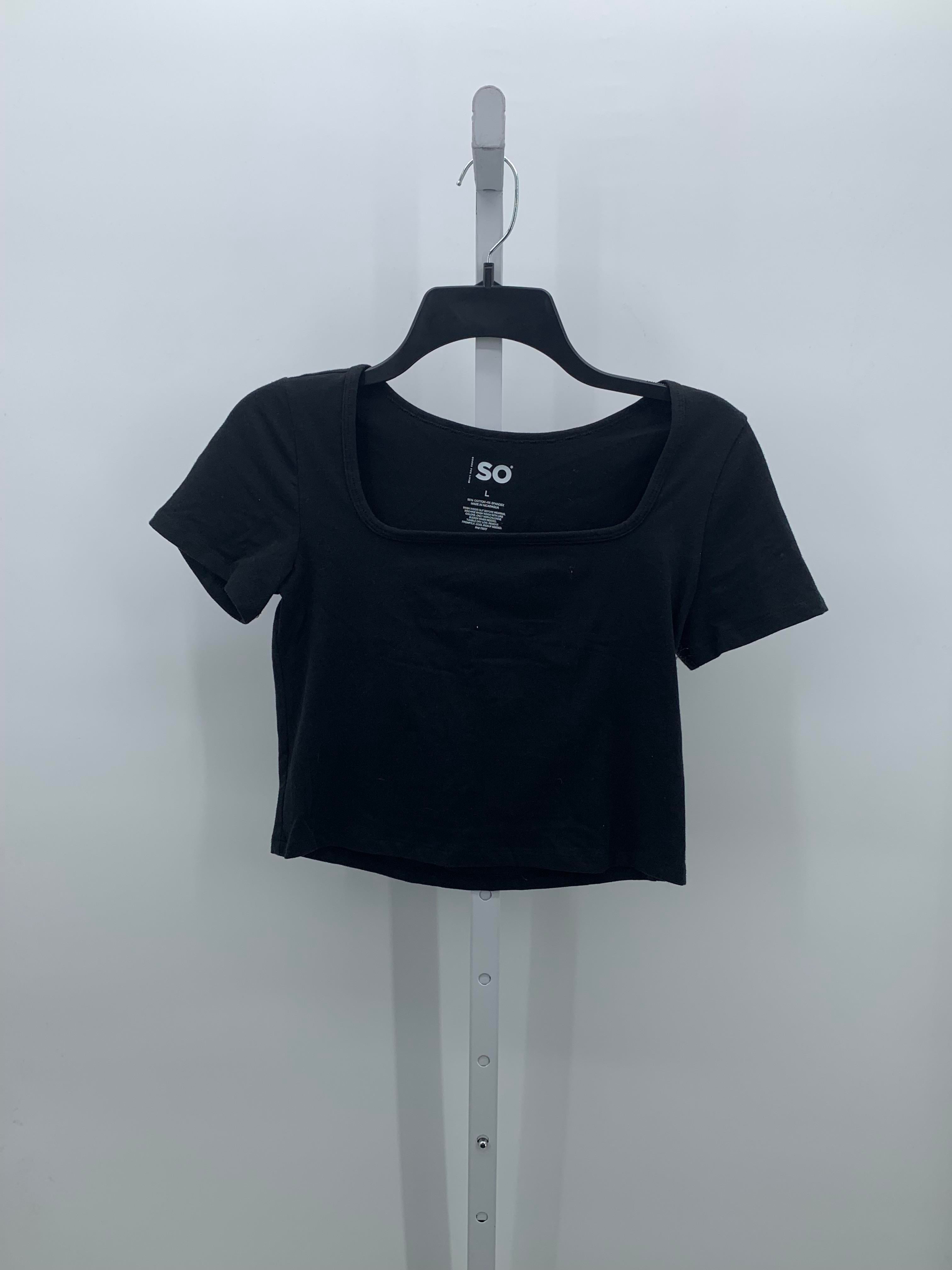 SO Size Large Juniors Short Sleeve Shirt