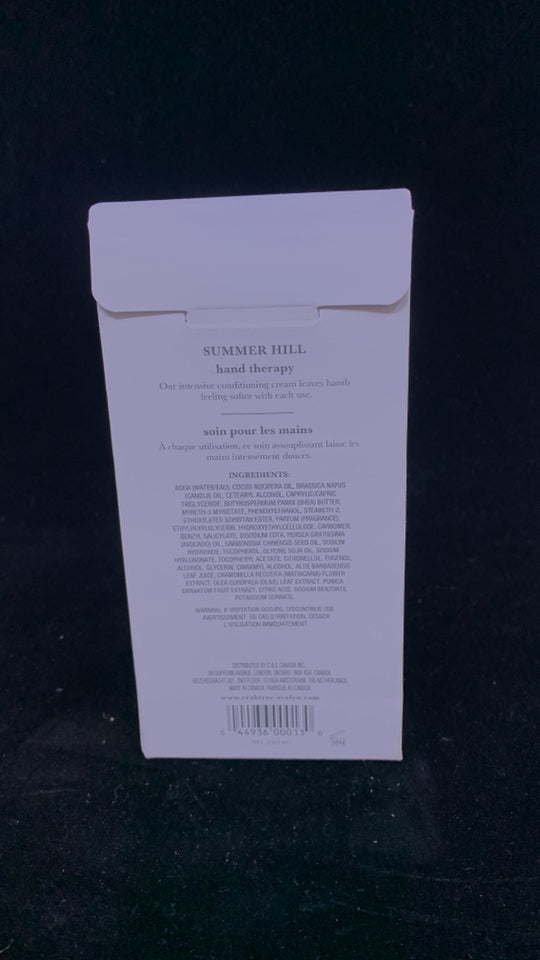NEW SUMMER HILL HAND LOTION.