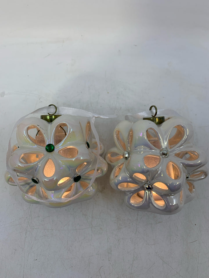 IRIDESCENT CERAMIC PIERCED LIGHT UP.