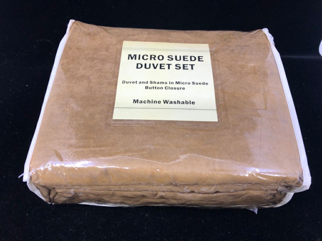 NIP MICRO SUEDE DUVET SET - BROWN.