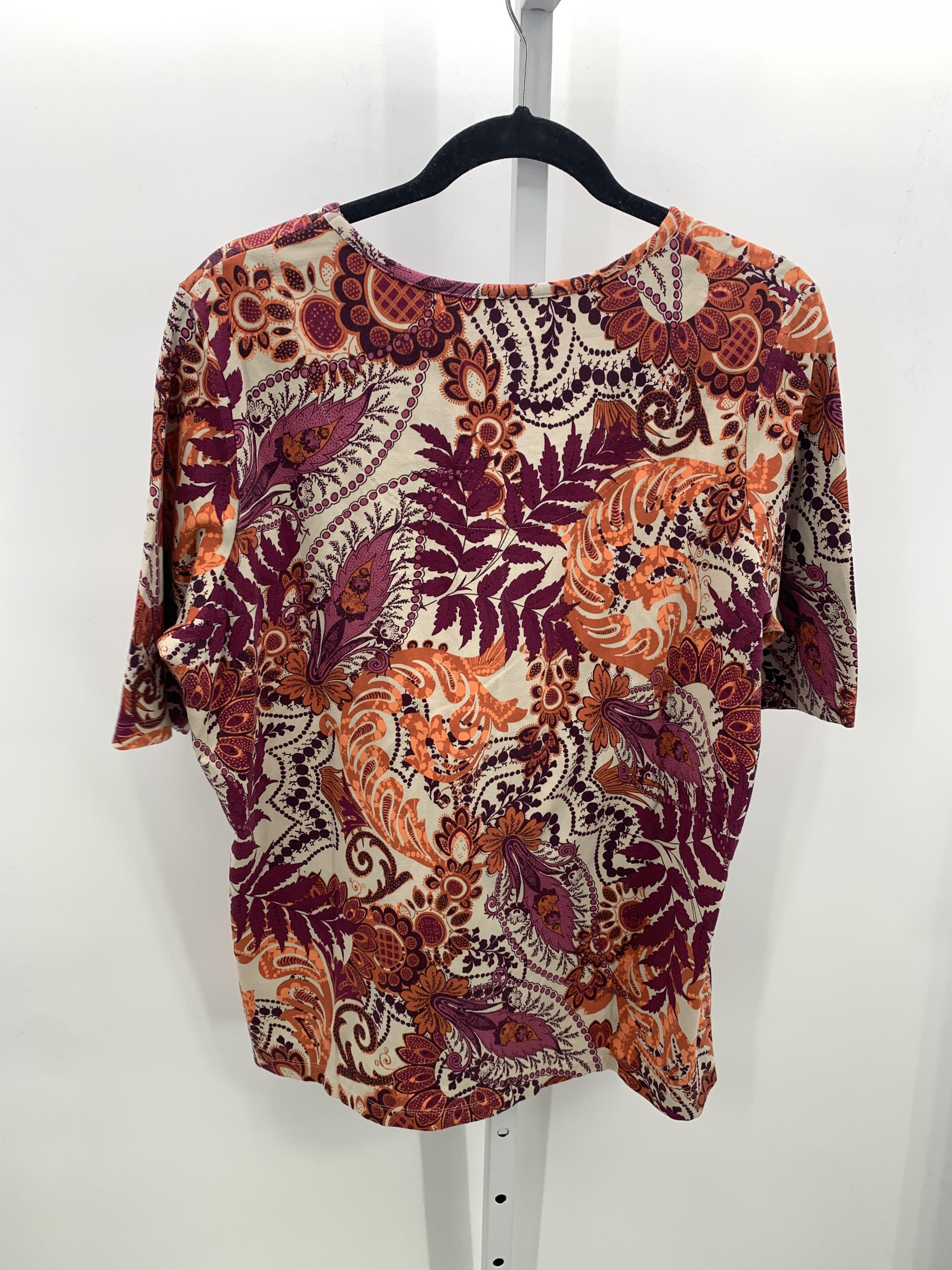 d & co. Size Large Misses Short Sleeve Shirt