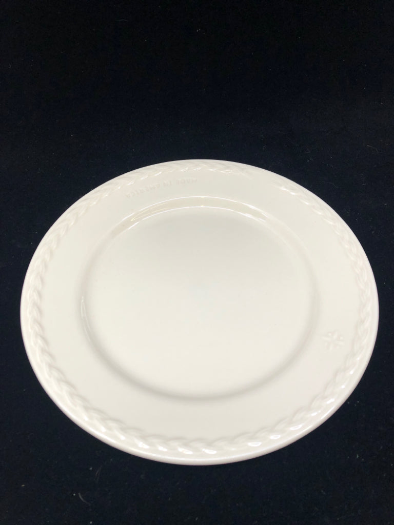 NIB LONGABERGER LUNCH PLATE - IVORY