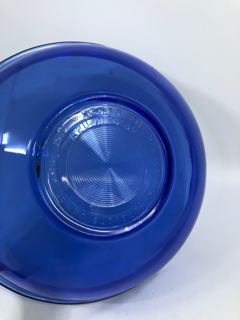 VTG PYREX COBALT BLUE MIXING BOWL.