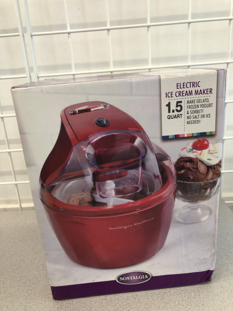 NIB ELECTRIC ICE CREAM MAKER.
