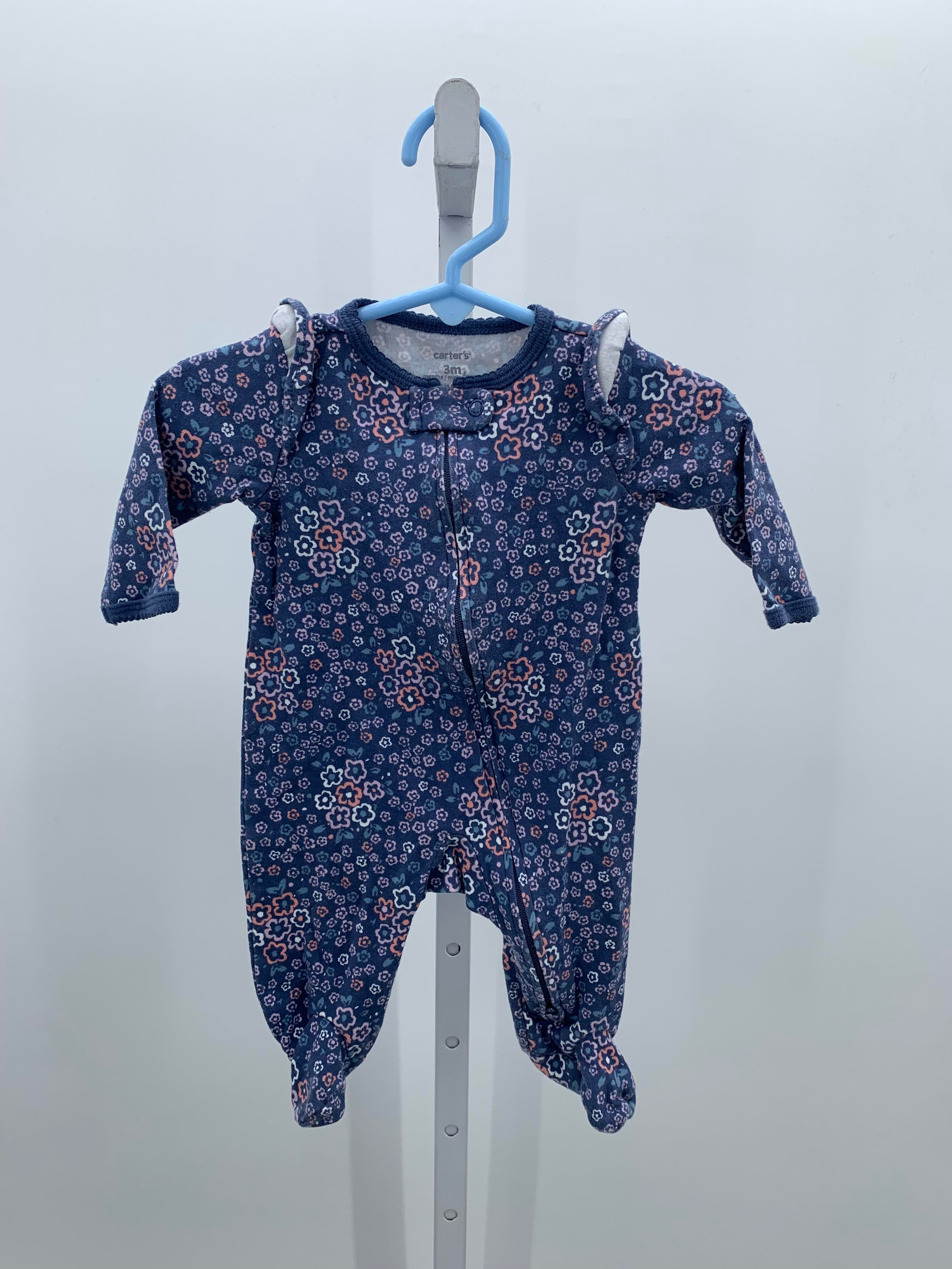 Carters Size 3 Months Girls Long Slv. Romper