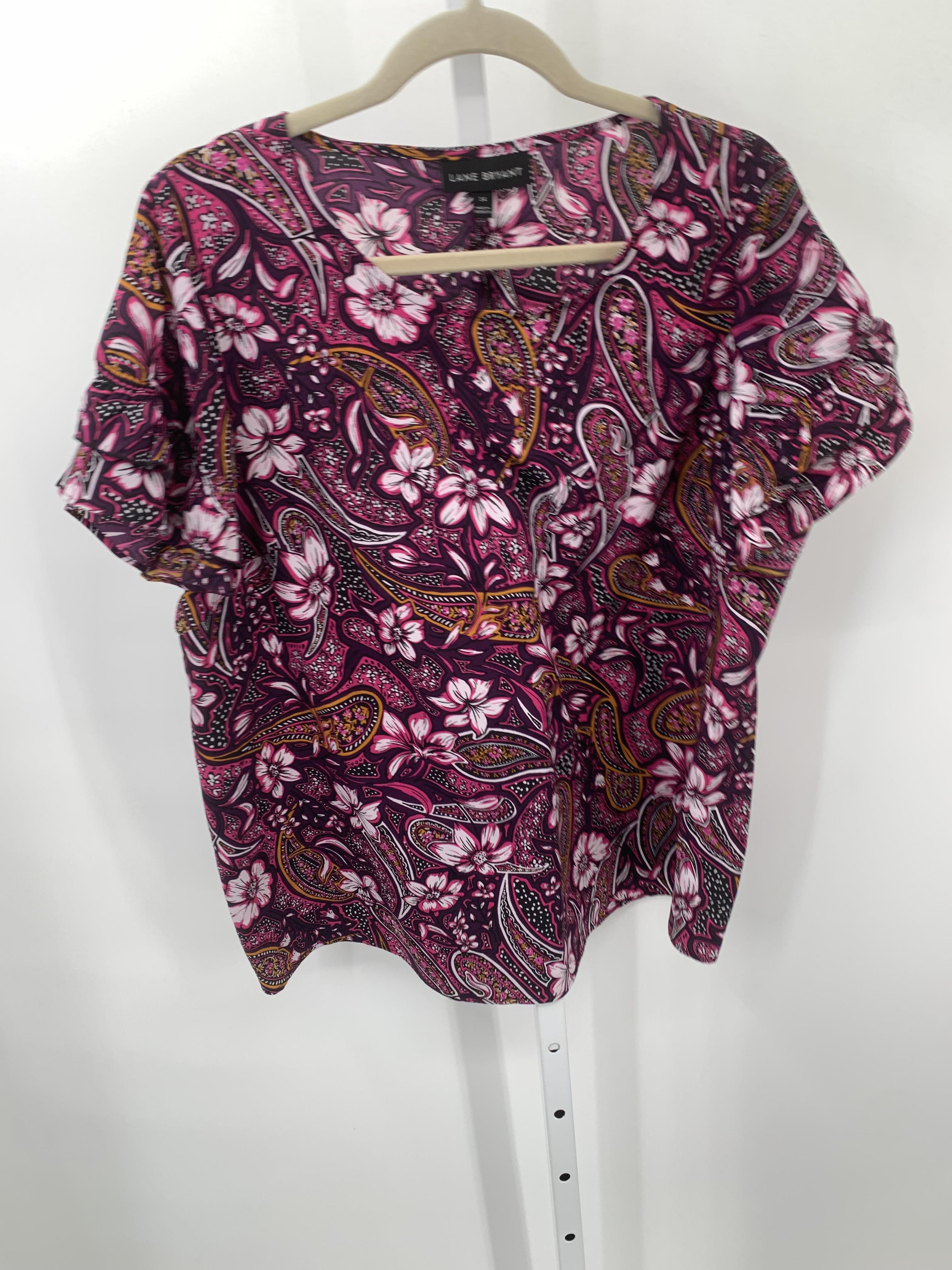 Lane Bryant Size 14 W Womens Short Sleeve Shirt