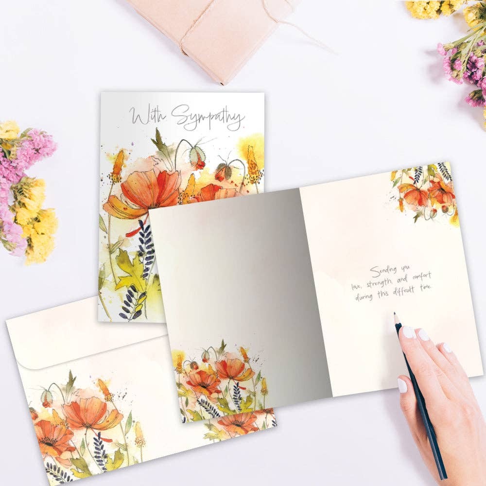 Heartfelt Flowers, Sympathy Card