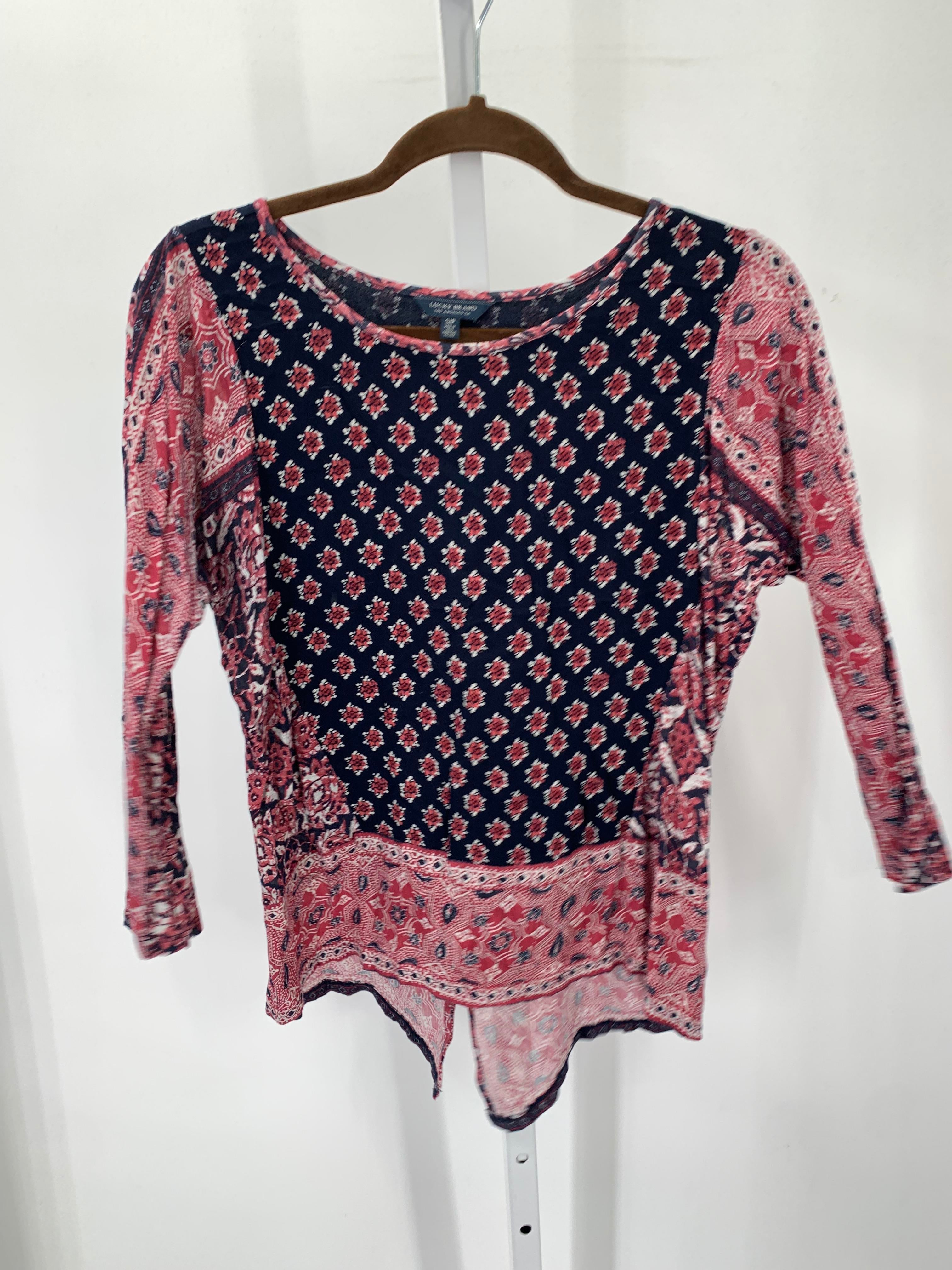 Lucky Brand Size Small Misses 3/4 Sleeve Shirt