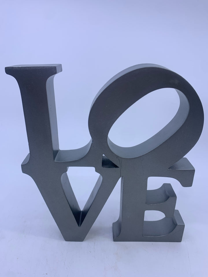 HEAVY SILVER LOVE SIGN.