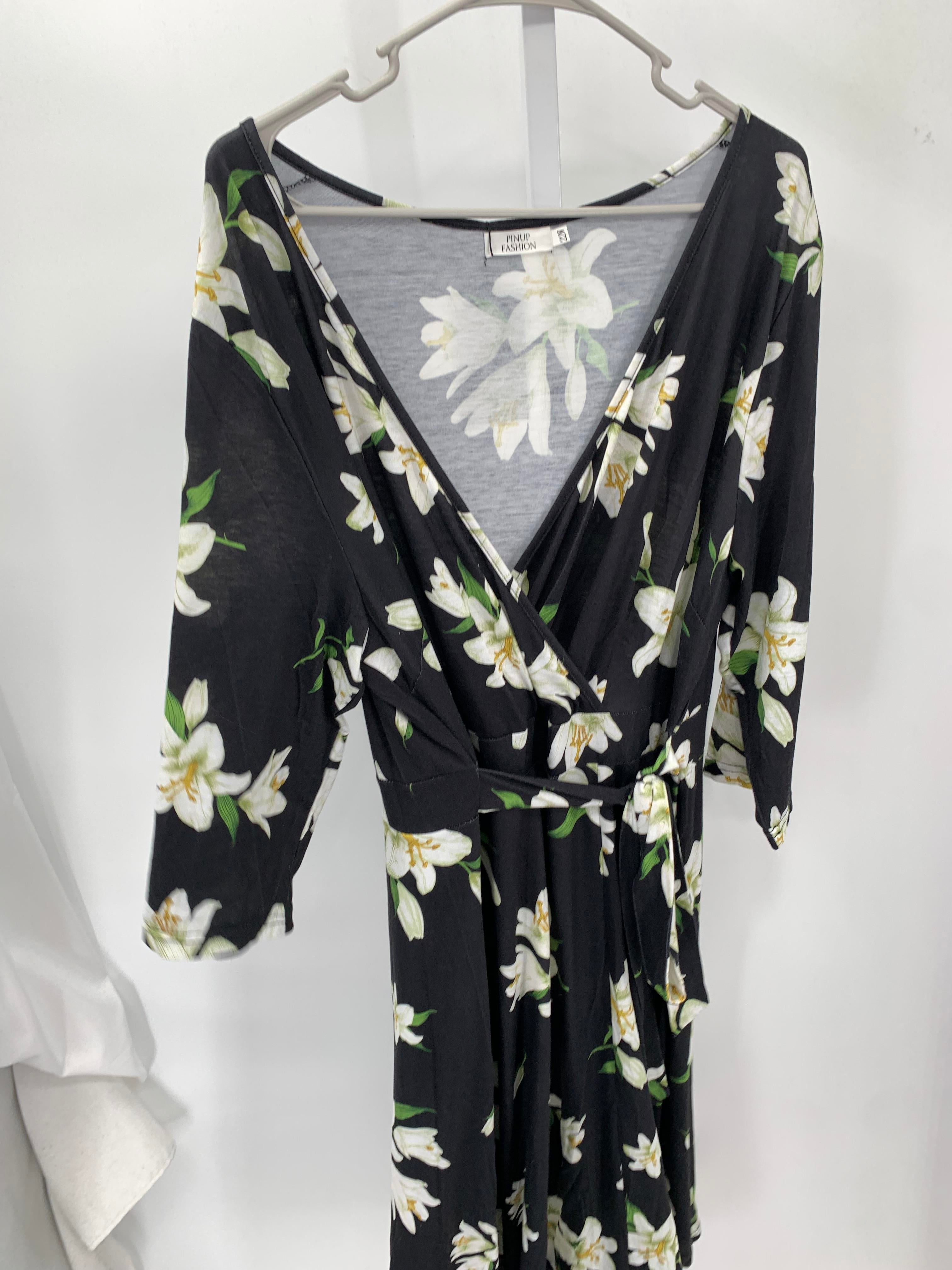 Size 22 W Womens 3/4 Sleeve Dress