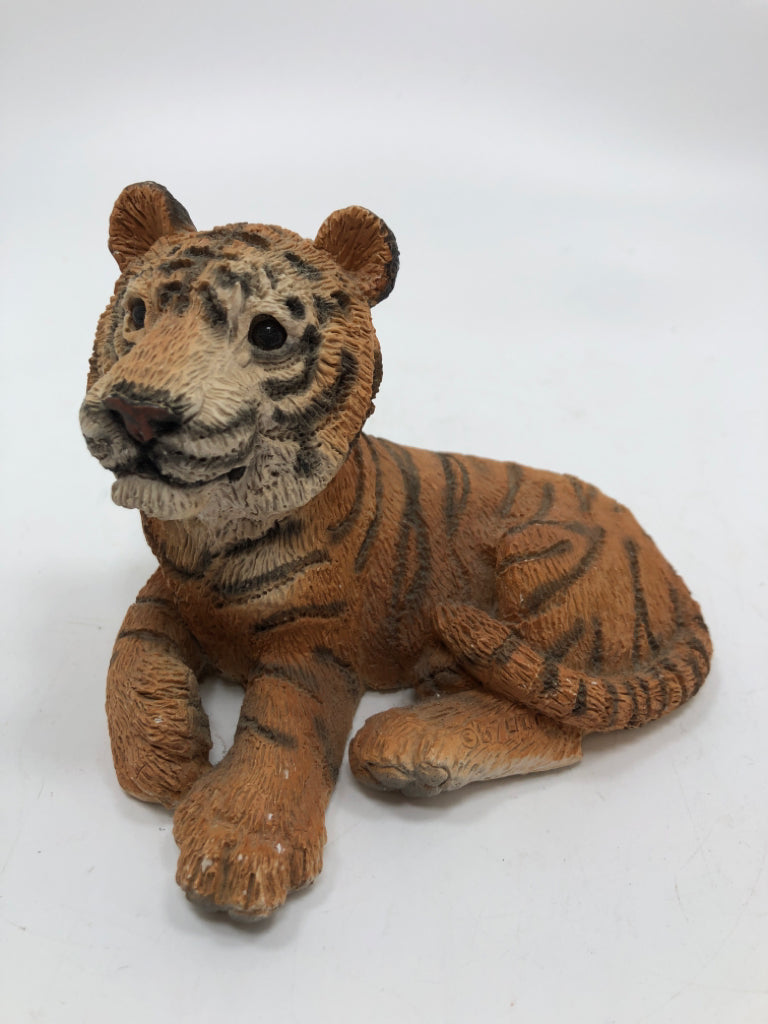 STONE TIGER LAYING DOWN FIGURINE.