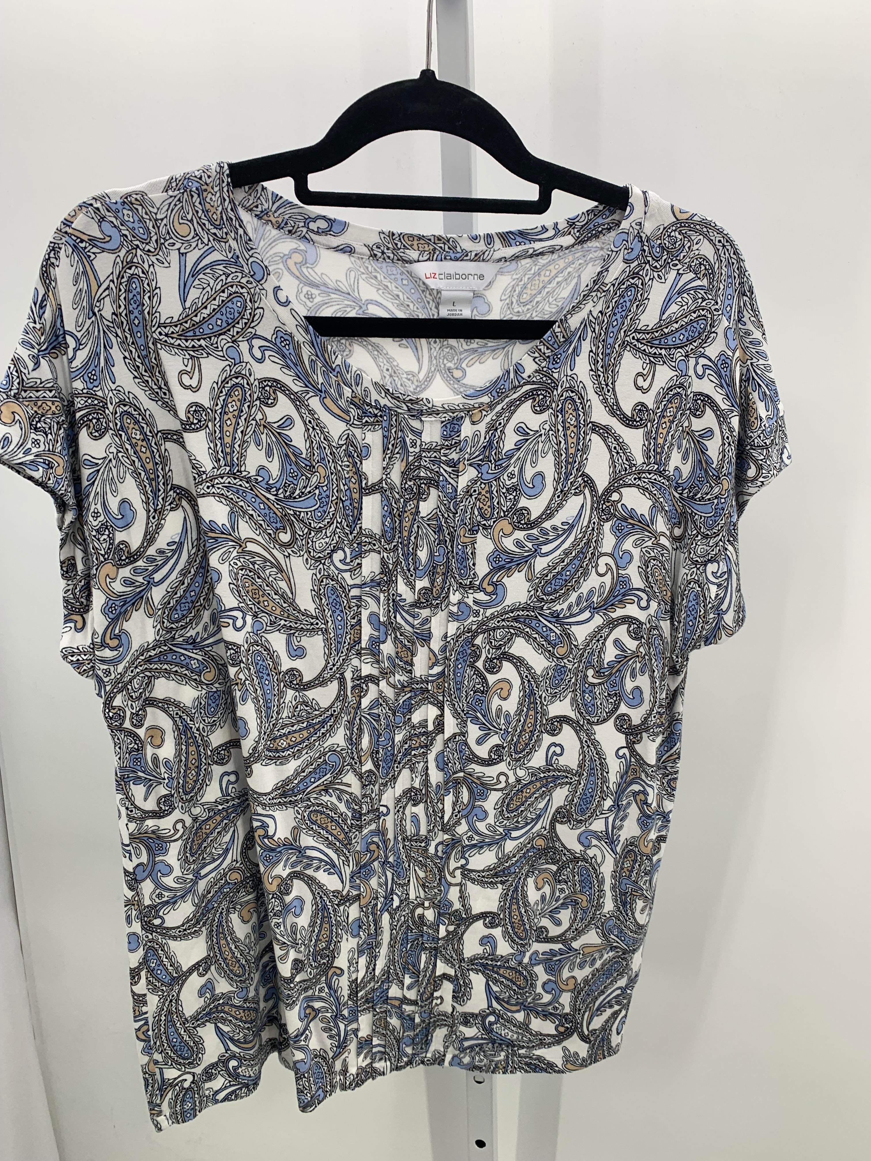 Liz Claiborne Size Large Misses Short Sleeve Shirt