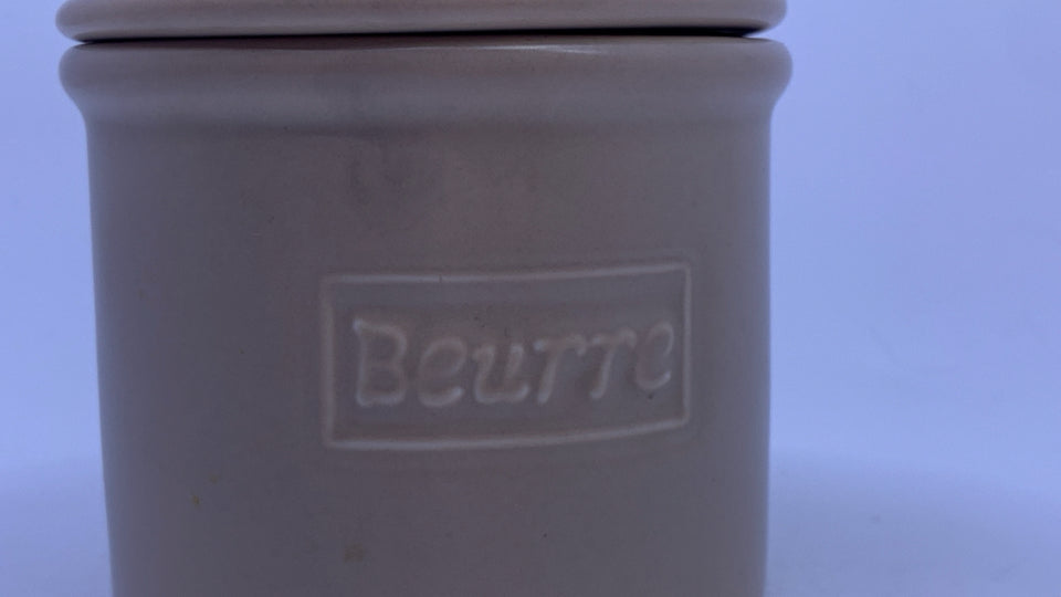 TAN CERAMIC BUTTER BELL.