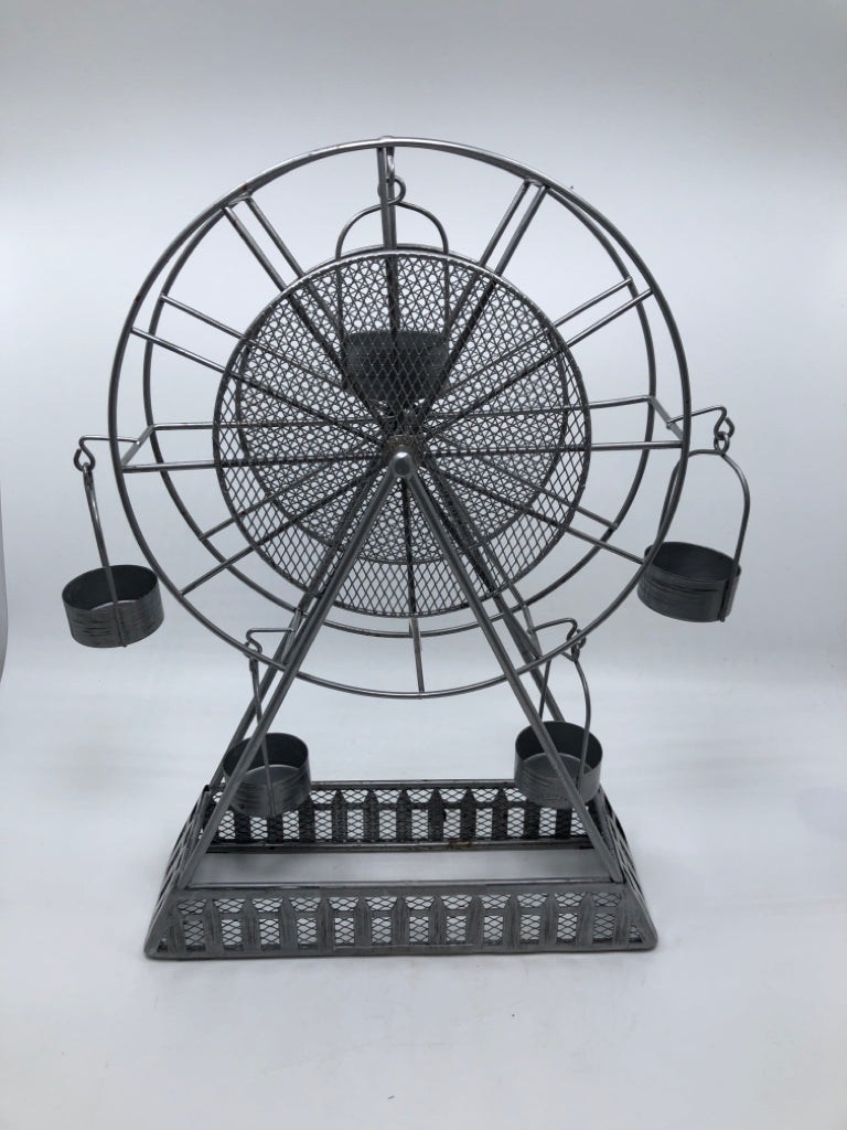 METAL VOTIVE FERRIS WHEEL.