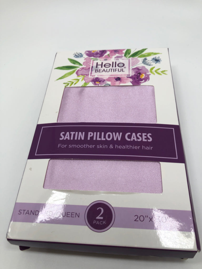 NIP QUEEN SATIN PILLOW CASES.