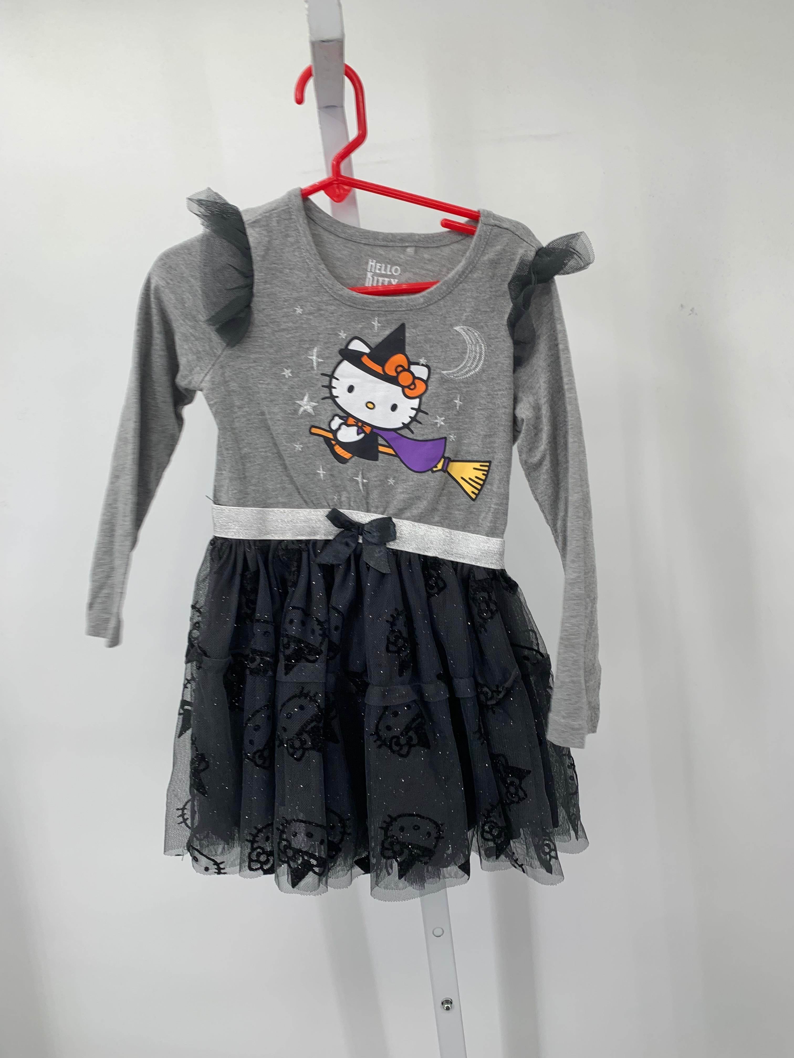 LONG SLV DRESS WITCH MESH RUFFLES