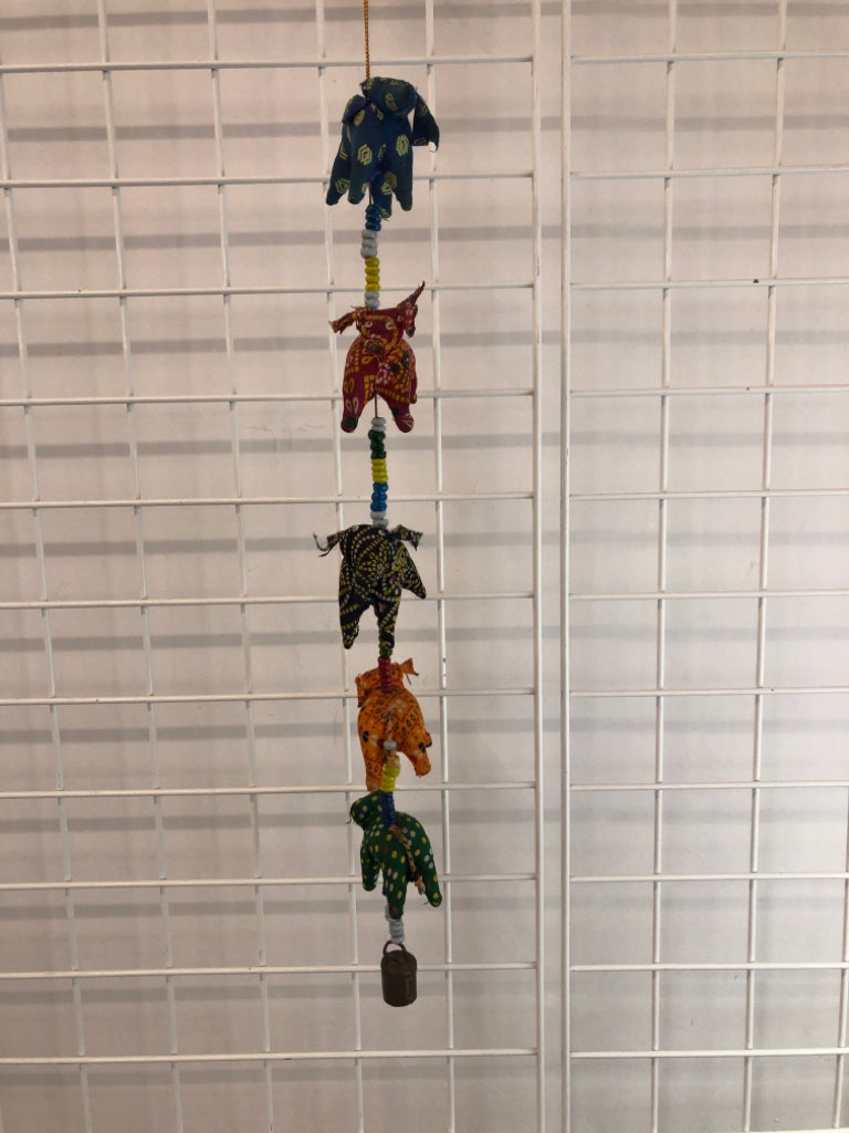 FABRIC ELEPHANT GARLAND W/BELL.