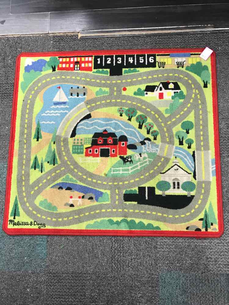 Melissa & Doug Round The Town Rug (some wear)