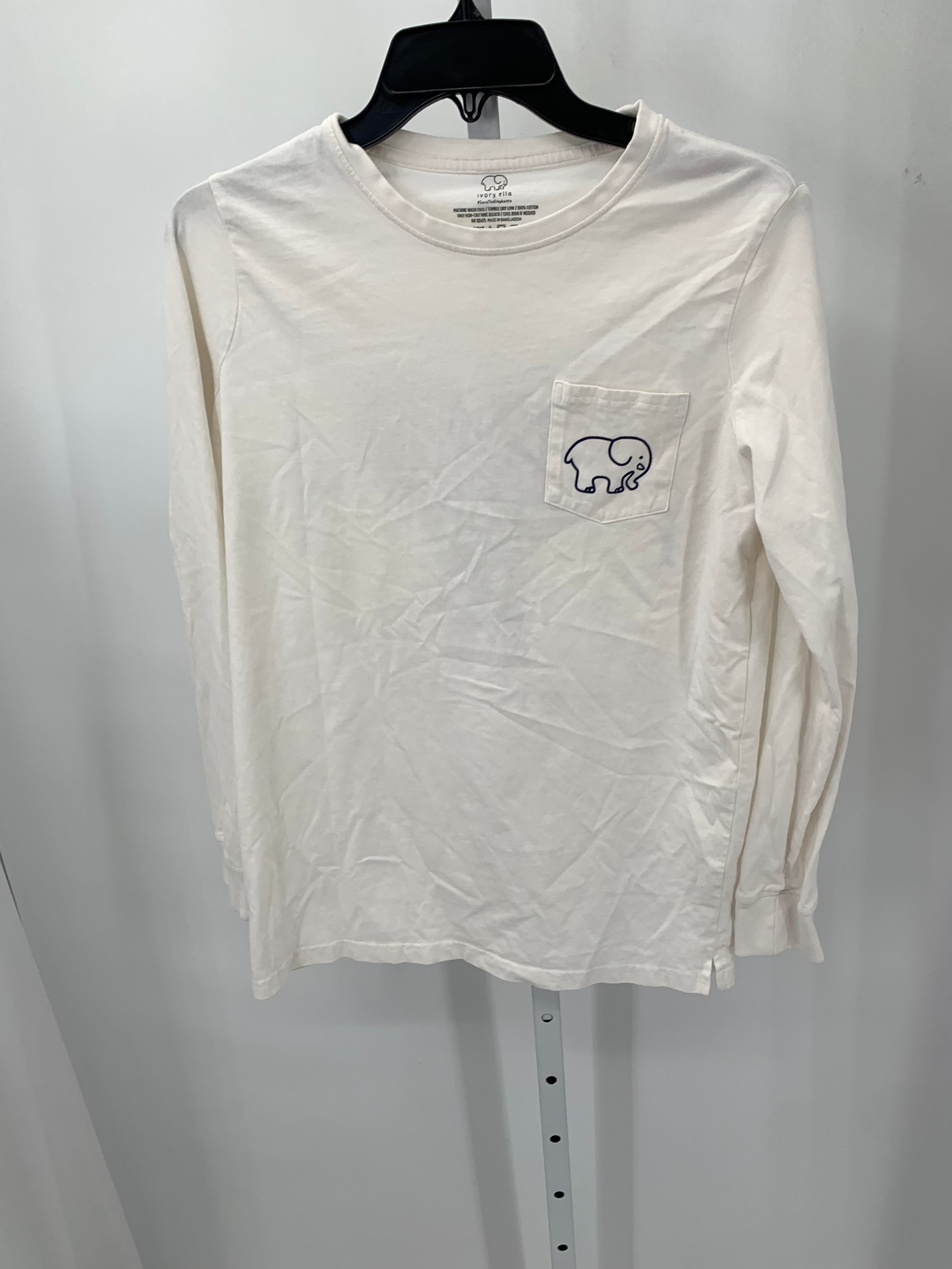 Ivory Ella Size Medium Juniors Long Sleeve Shirt