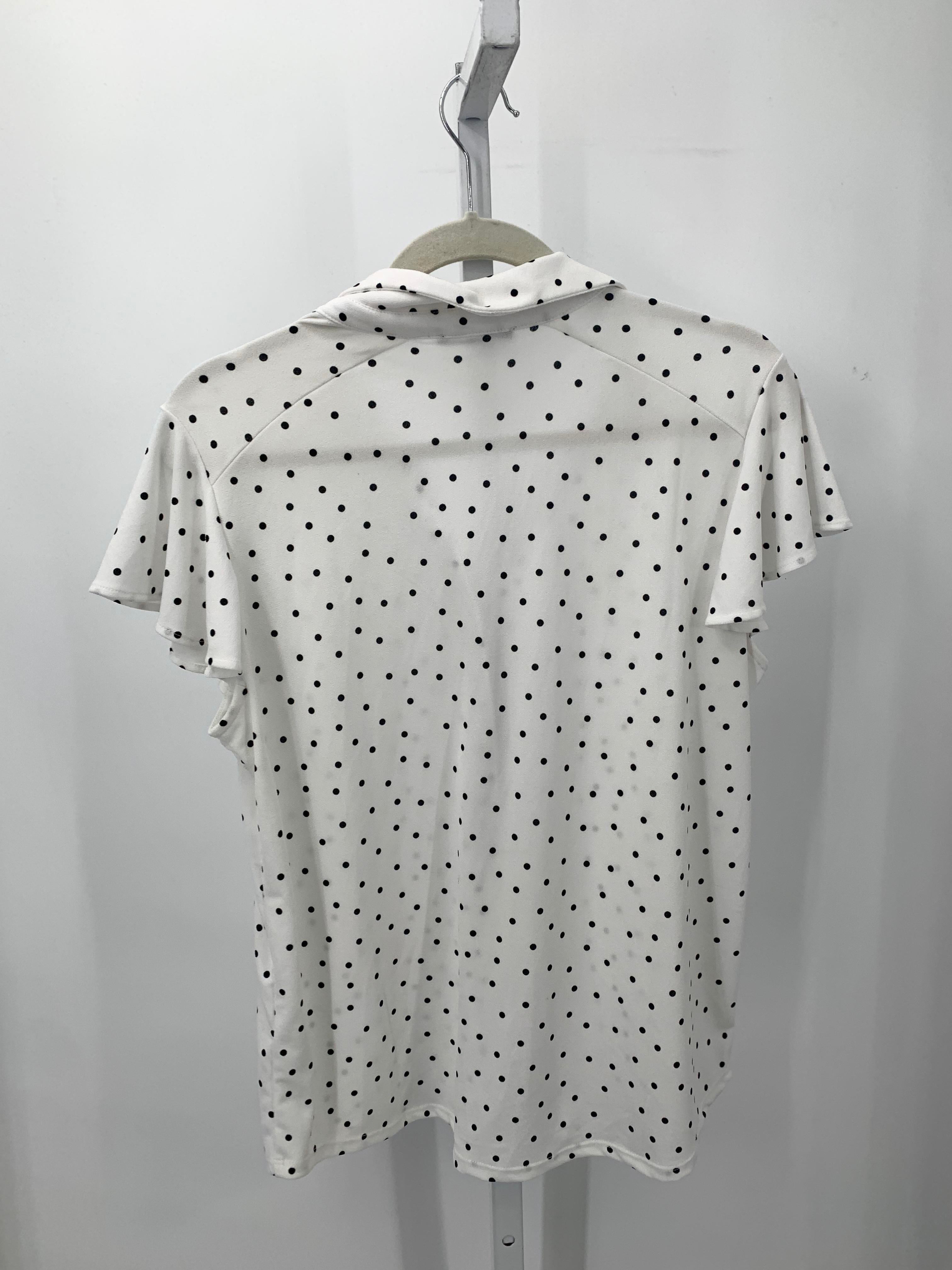 Adrianna Papell Size Large Misses Short Sleeve Shirt