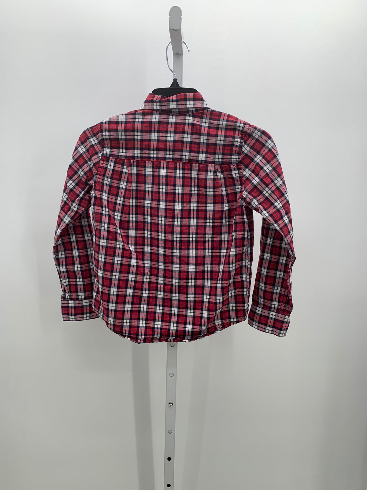 RED/ WHITE PLAID BUTTON DOWN