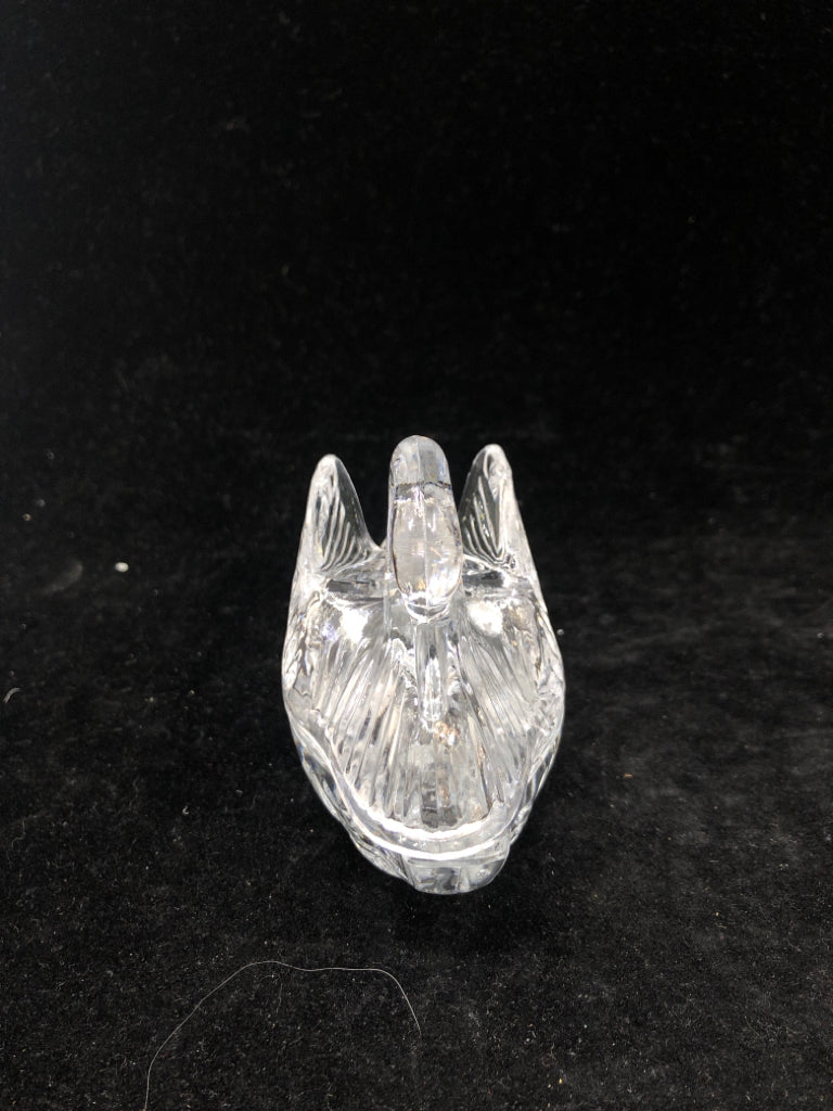 GLASS SWAN TRINKET.