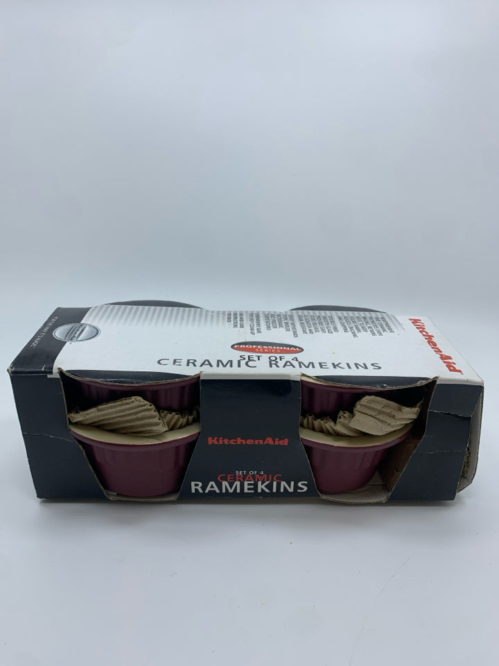 NIB 4 CERAMIC RAMEKINS.