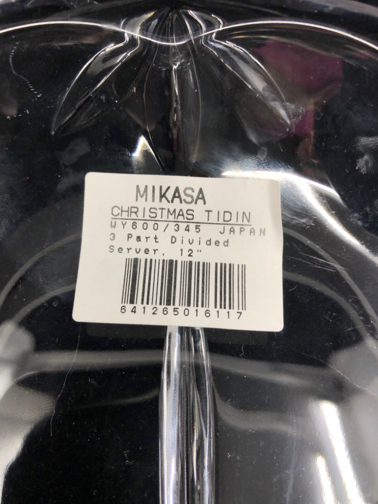 MIKASA 3 SECTION FROSTED BELL SERVER.