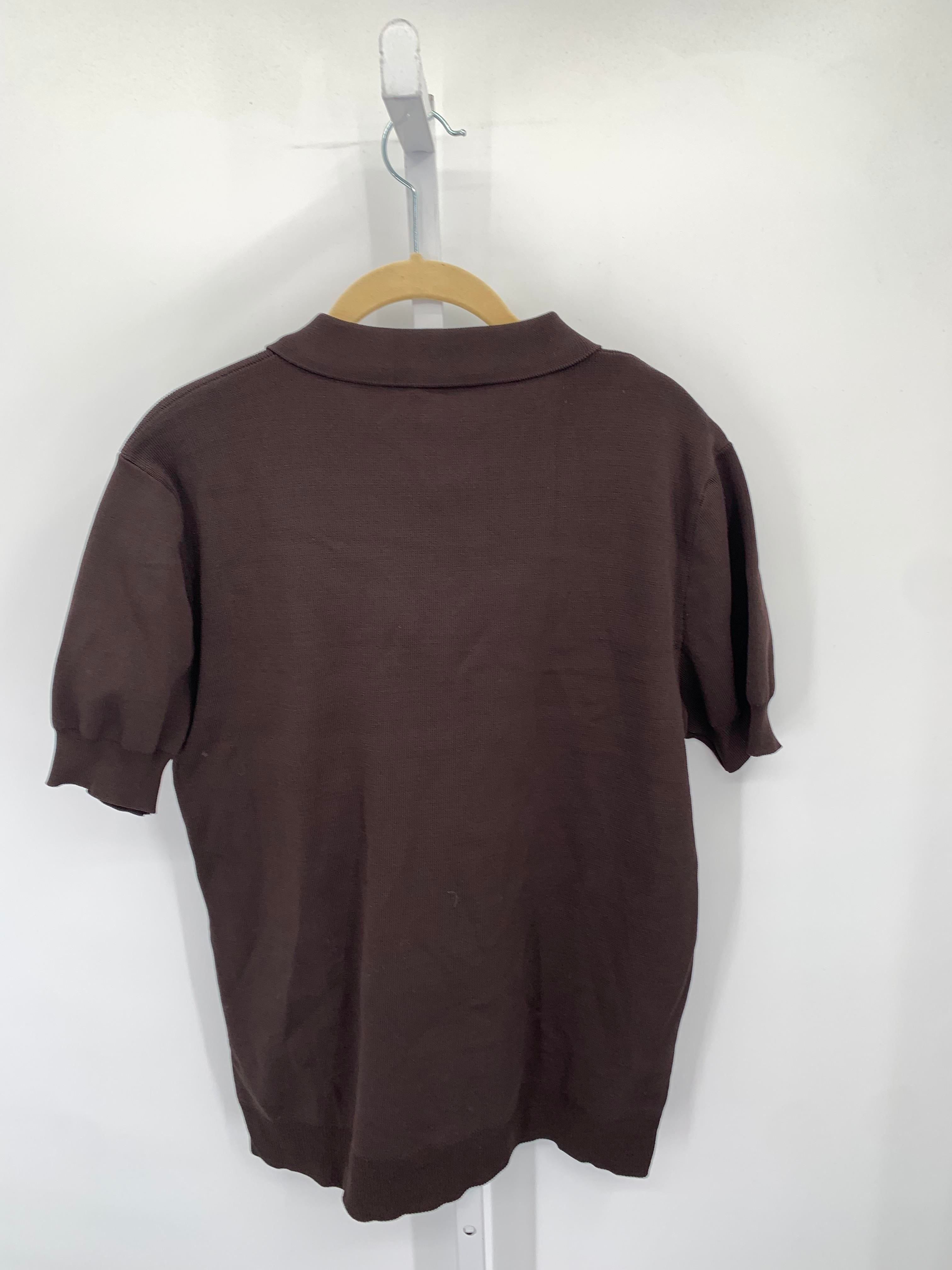 Brown Size 0 Maternity Short Sleeve Sweater