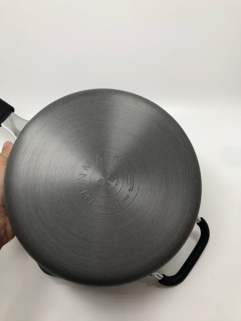 DENMARK HARD ANODIZED DEEP FRY PAN+ LID.