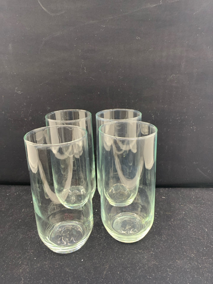 4 GLASS WATER GLASSES.