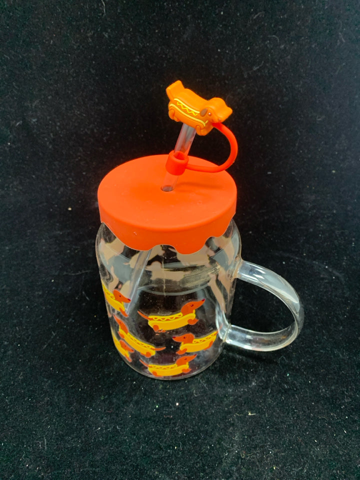 HOT DOG COVERED COLD DRINK GLASS