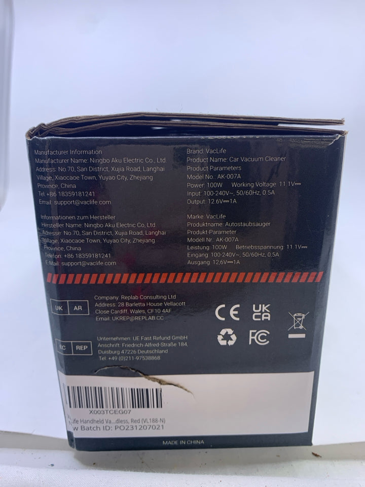 NIB CORDLESS VACUUM CLEANER.