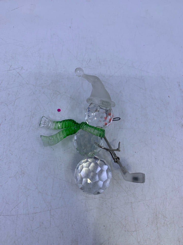 SNOWMAN HOCKEY ORNAMENT