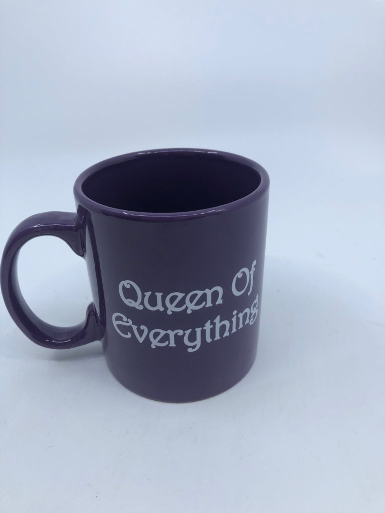 PURPLE QUEEN OF EVERYTHING MUG.