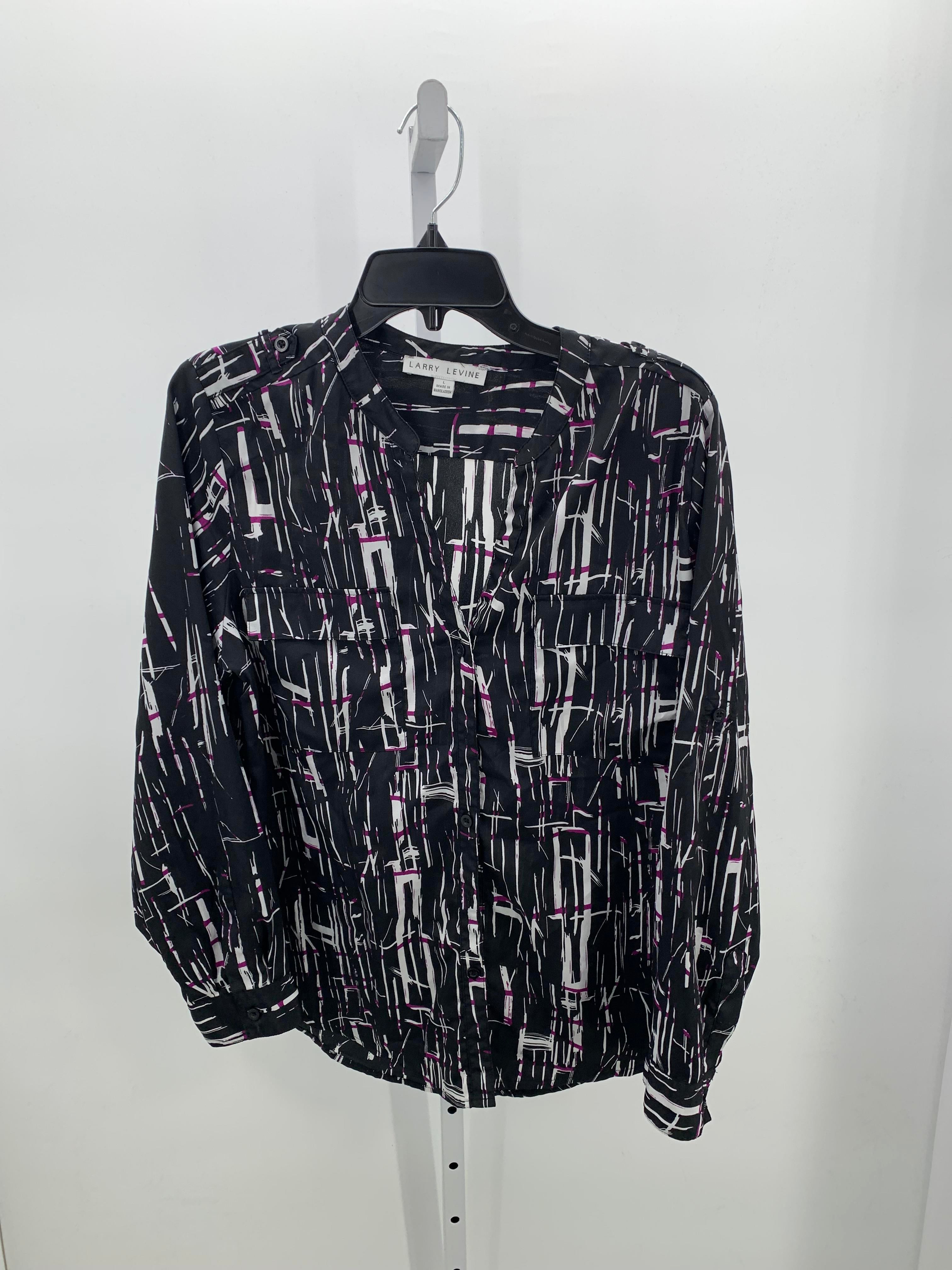 Larry Levine Size Large Misses Long Sleeve Shirt