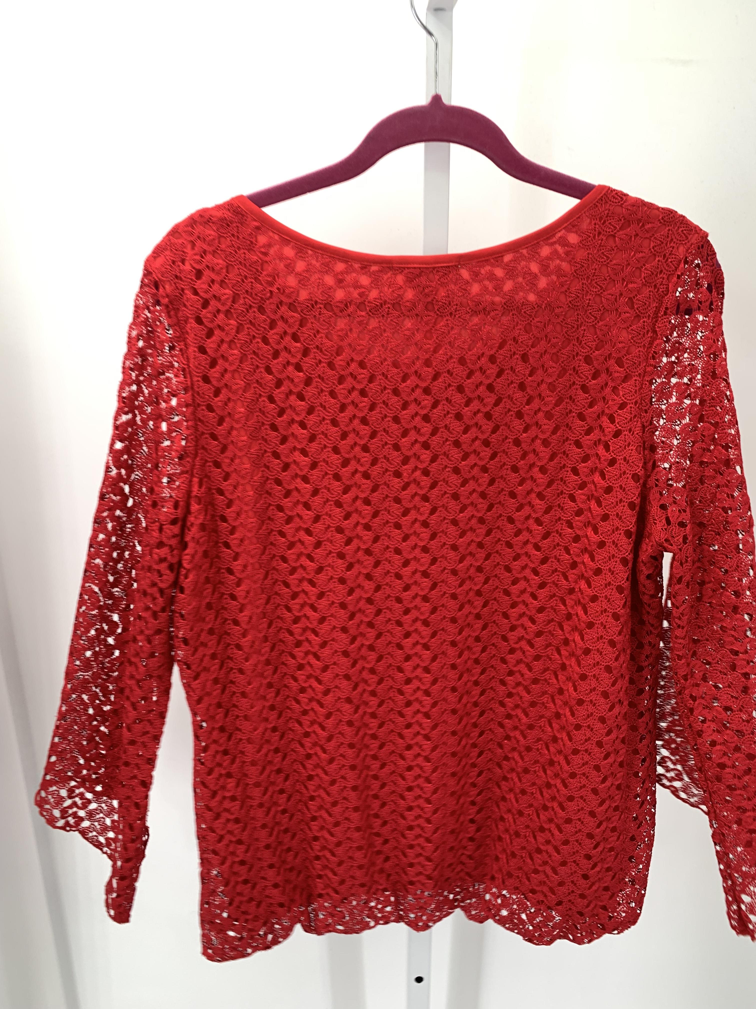 Roz & Ali Size L/XL Misses Long Sleeve Shirt