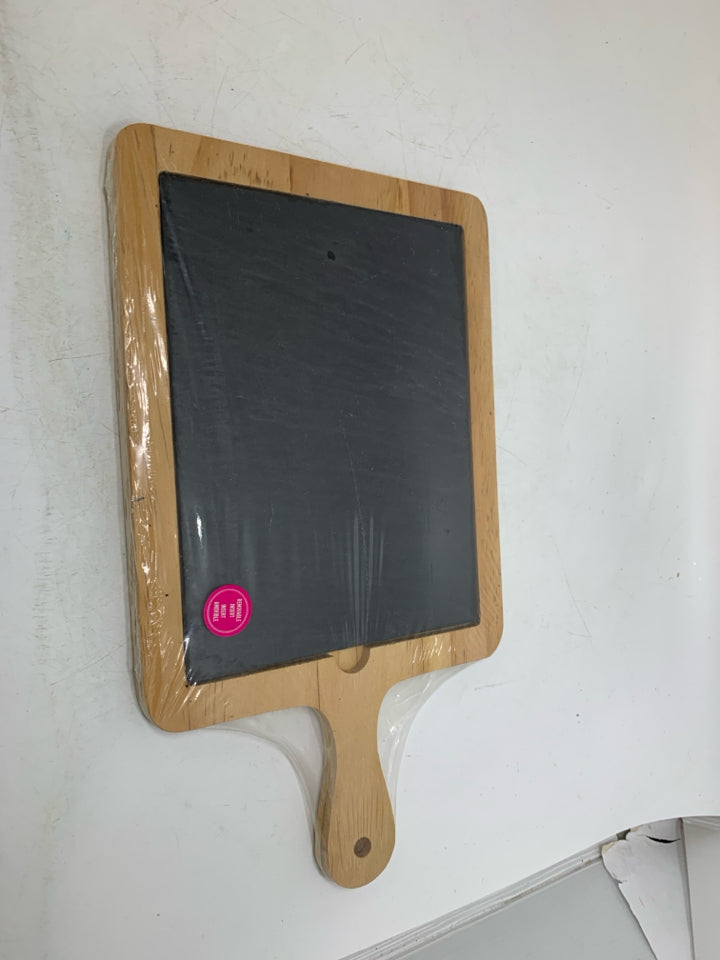 NIP WOOD W/ SLATE CHEESE BOARD.
